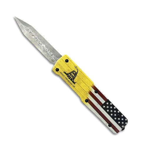 Damascus Weighted - Templar OTF Knife - Templar Knife at Uppercut Tactical